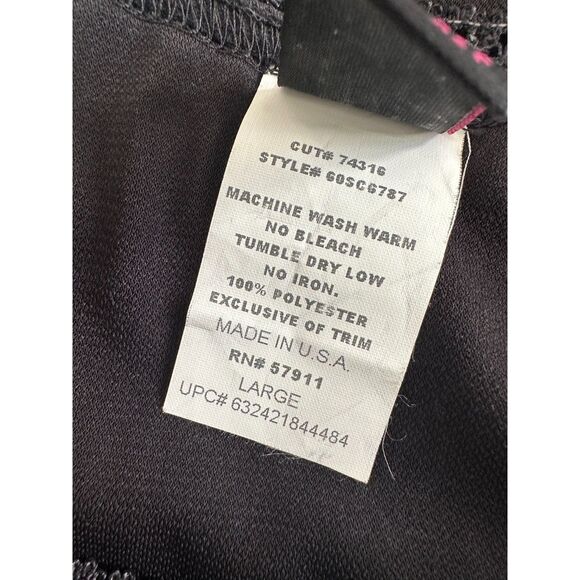 90s Vintage Black Asymmetrical Ruffle Hem Midi Skirt Elegant Feminine size Large - Picture 7 of 7